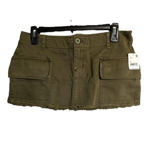 NWT Free People Utility Cotton Miniskirt